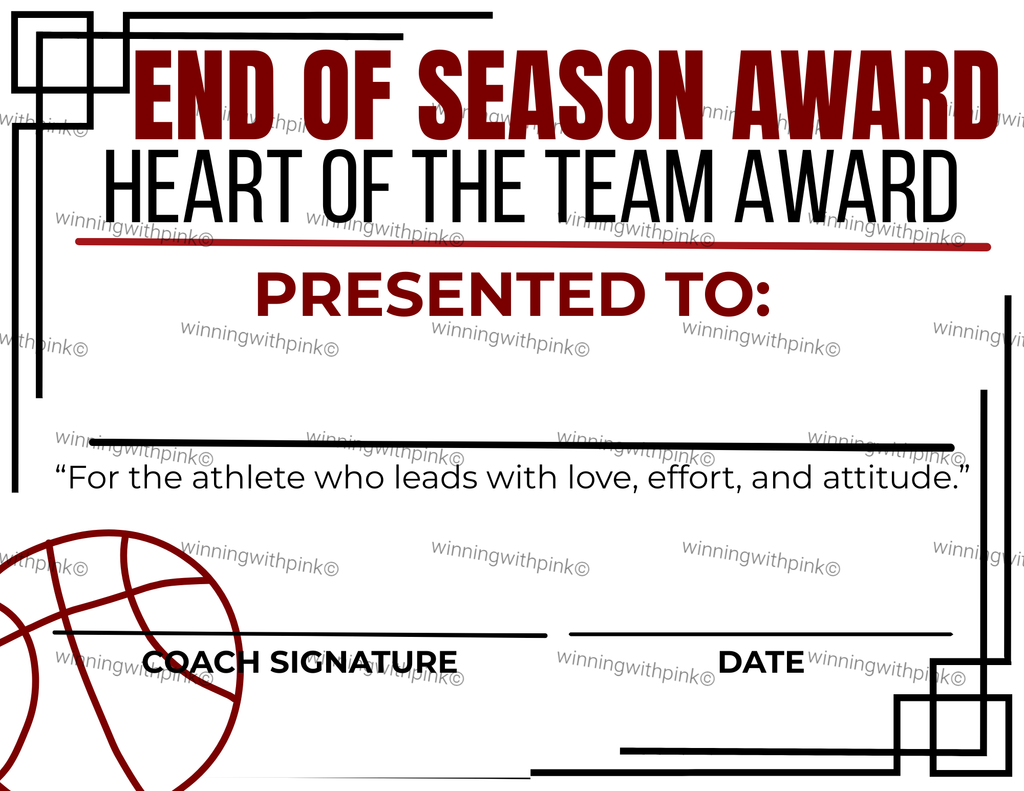 End of Season Awards  **PERSONALIZED**