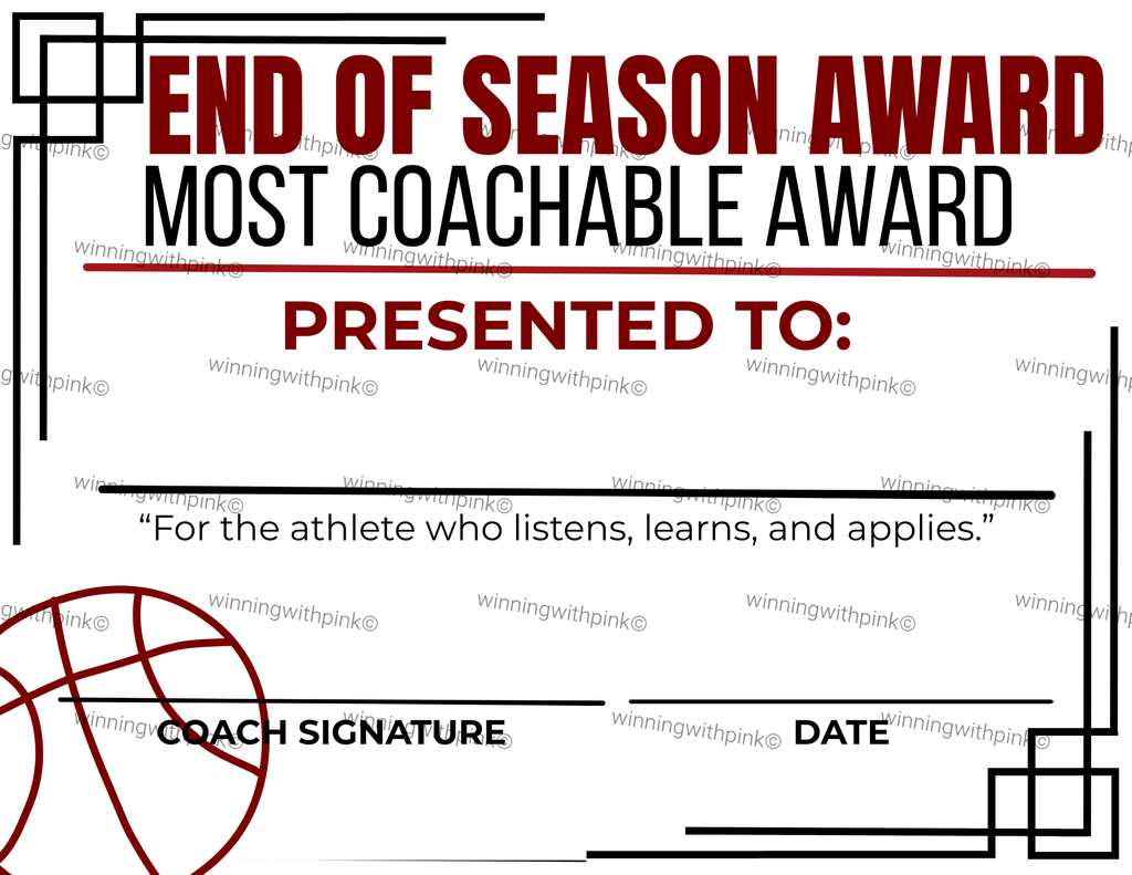 End of Season Awards  **PERSONALIZED**