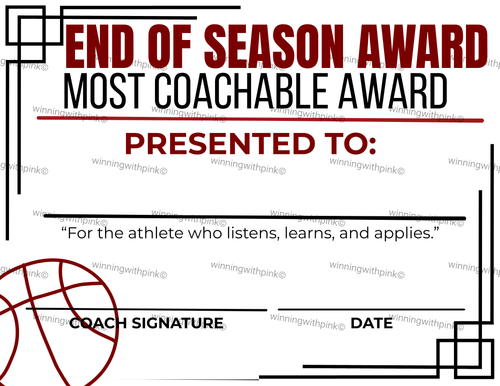 End of Season Awards  **PERSONALIZED**