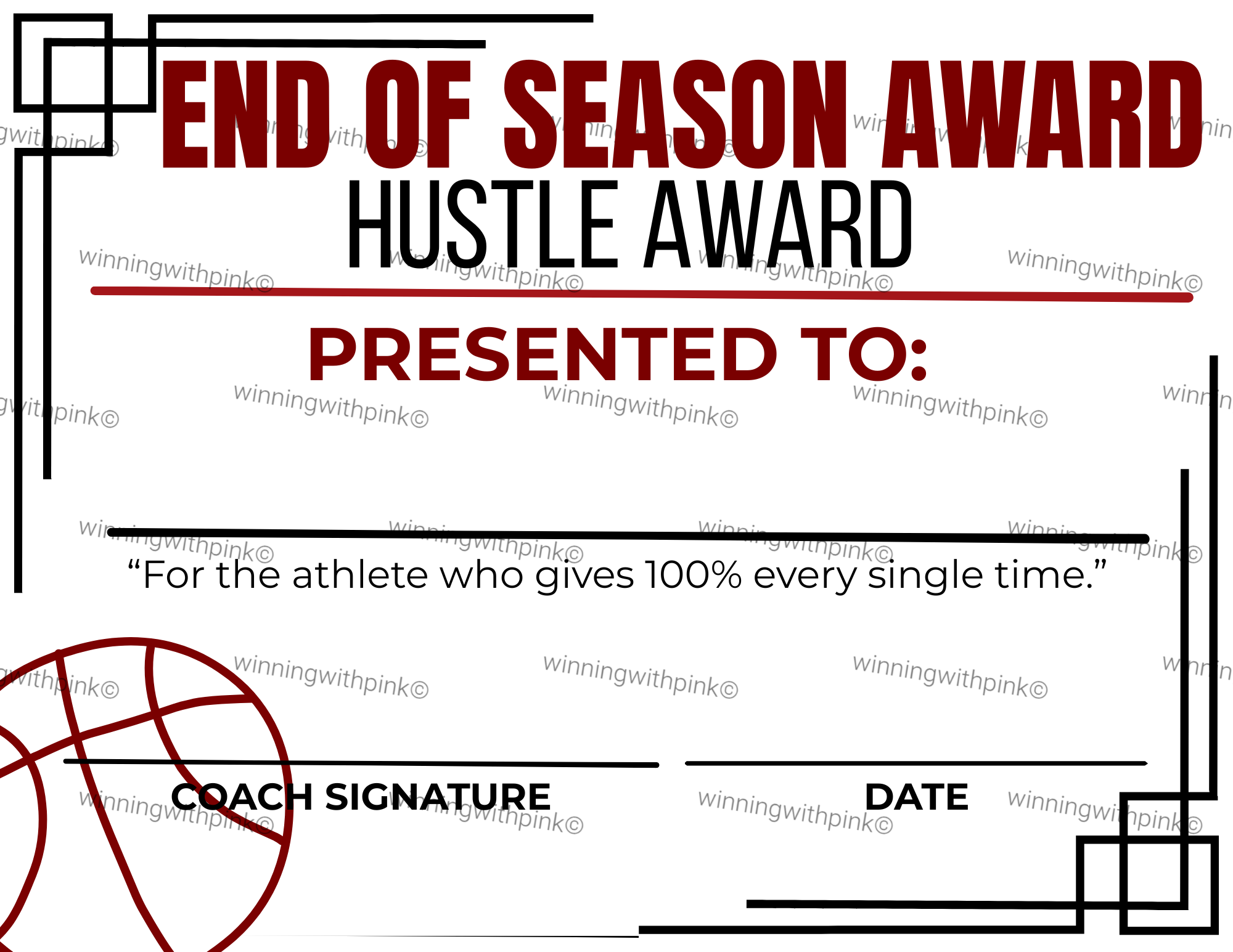 End of Season Awards  **PERSONALIZED**