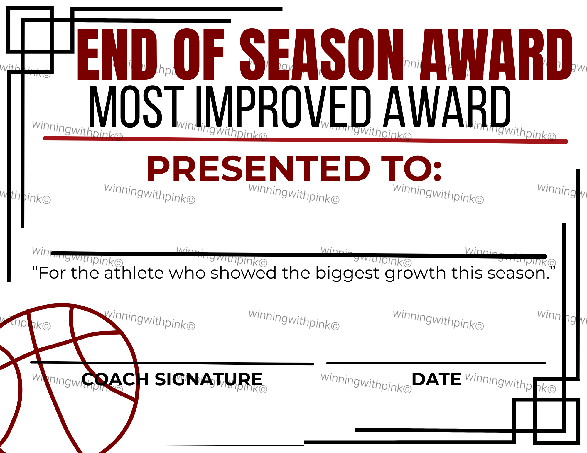 End of Season Awards  **PERSONALIZED**